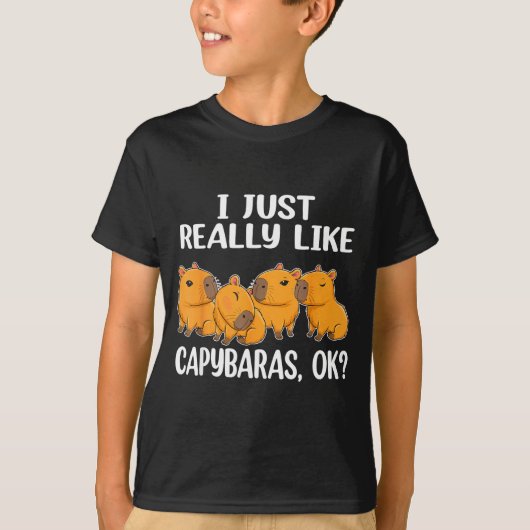 I Just Really Like Capybaras Ok Capybara Animal Ro Tシャツ (正面)