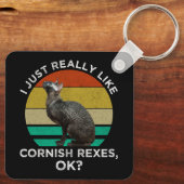 I Just Really Like Cornish Rexes, OK? キーホルダー (裏面)