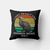 I Just Really Like Cornish Rexes, OK? クッション (裏面)