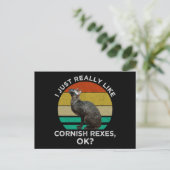 I Just Really Like Cornish Rexes, OK? ポストカード (スタンド正面)