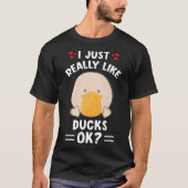 I just really like ducks animal bone tシャツ (正面)