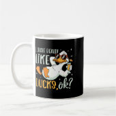 I Just Really Like Ducks Ok Funny Animal Lover Coo コーヒーマグカップ (左)