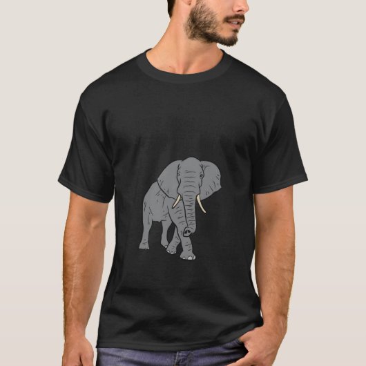 I Just Really Like Elephants Ok Love Elephants Tシャツ (正面)