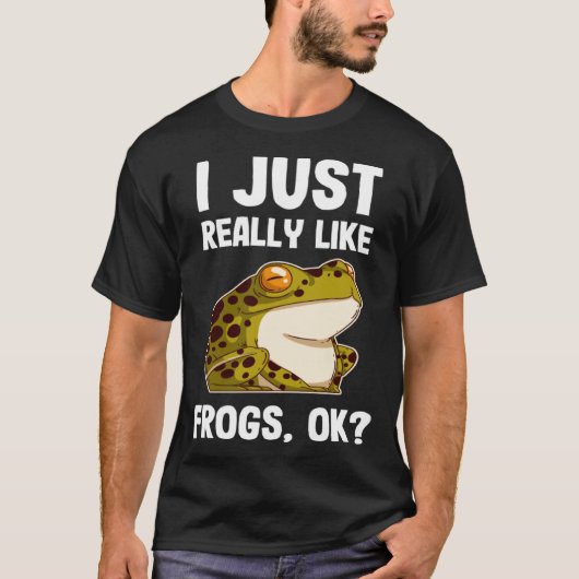 I Just Really Like Frogs  Frog  Tadpole Kids Women Tシャツ (正面)