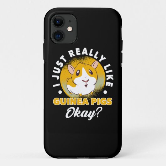 I Just Really Like Guinea Pigs Cavy Roddent Case-Mate iPhoneケース (裏面)