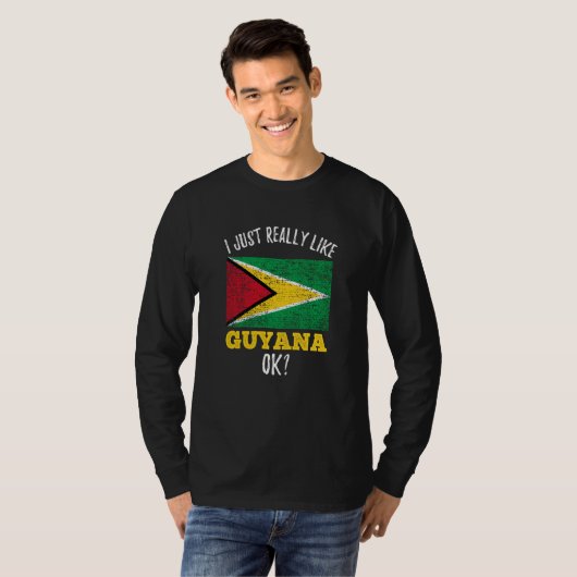 I Just Really Like Guyana Flag Tシャツ (正面フル)