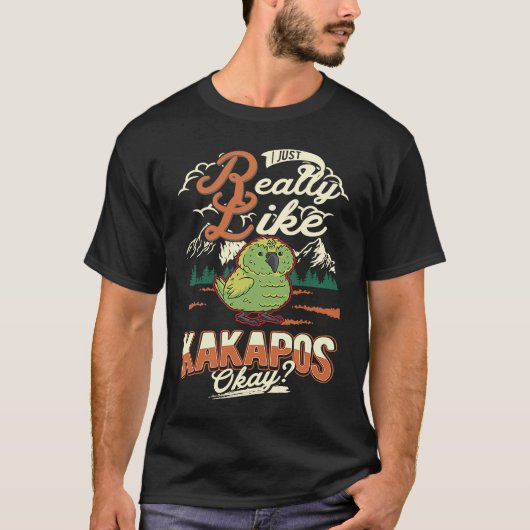 I just really like Kakapos Night Parrot Kakapo Tシャツ (正面)