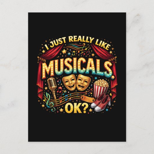 I Just Really Like Musicals, OK? ポストカード (正面)