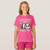 I Just Really Like Pandas OK Funny Cute Animal Tシャツ (正面フル)