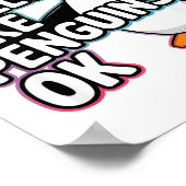 I Just Really Like Penguins Ok Funny Design ポスター (角)