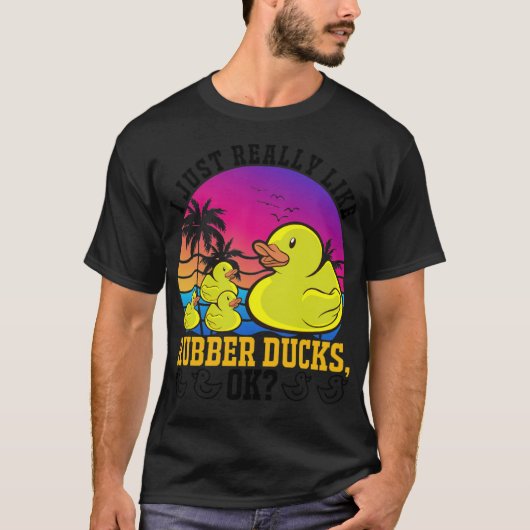 I Just Really Like Rubber Ducks Duck pet labrador Tシャツ (正面)