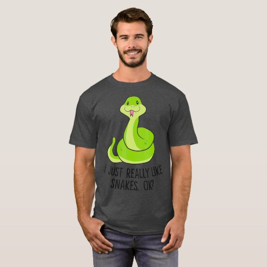 I Just Really Like Snakes Ok Cute Snake Gift Tシャツ (正面フル)