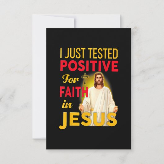 I Just Tested Positive For Faith In Jesus 出欠カード (正面)