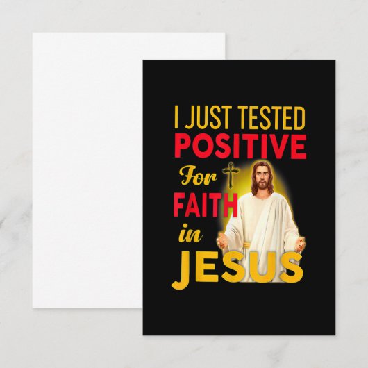 I Just Tested Positive For Faith In Jesus 出欠カード (正面/裏面)