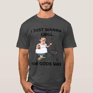 I Just Wanna Grill For Gods Sake Boomer Meme boy Tシャツ
