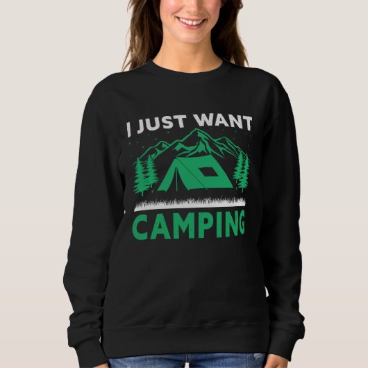 I just want camping スウェットシャツ (正面)