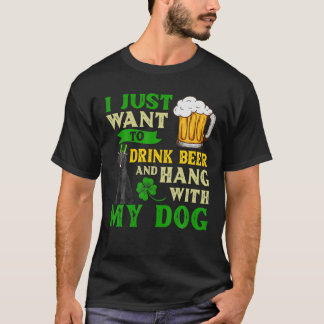 I Just Want To Drink Beer And Hang My Curly Coated Tシャツ