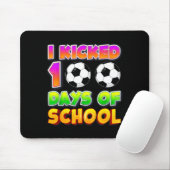 I Kicked 100 Days Of School Funny 100th Soccer Pla マウスパッド (マウス)