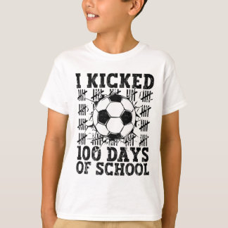 I Kicked 100 Days Of School Soccer 100th Day Sport Tシャツ