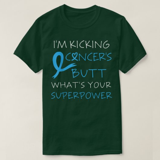 I Kicked Cancer's Butt Breast Cancer Ribbon Surviv Tシャツ (デザイン正面)