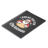 I Knead You For Christmas Bakery Pastry Xmas  ノートブック (左側)