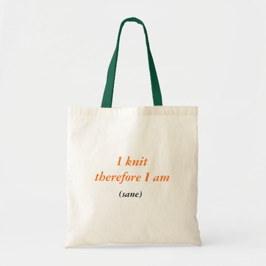 I knittherefore私はあります、(健全) トートバッグ (正面)