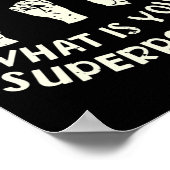 I Know Asl What Is Your Superpower Awareness Sign  ポスター (角)