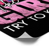 I Know I Do Math Like A Girl Try To Keep Up Funny ポスター (角)