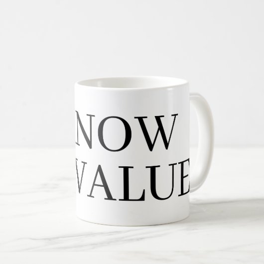 I know my value coffee mug gift コーヒーマグカップ (正面右)