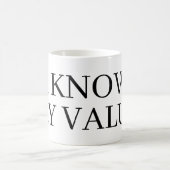 I know my value coffee mug gift コーヒーマグカップ (中央)