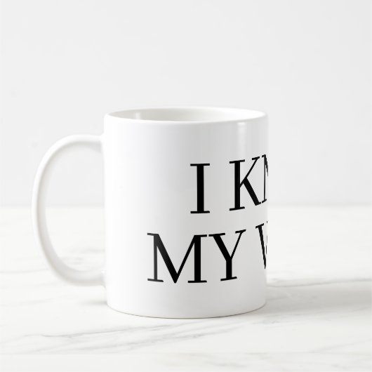 I know my value coffee mug gift コーヒーマグカップ (左)