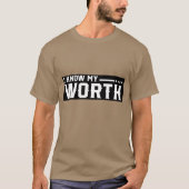 I know My Worth retro Tシャツ (正面)