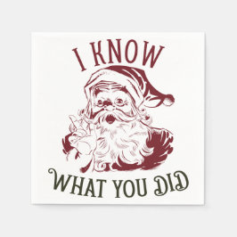 I know what You did Vintage Chistmas スタンダードカクテルナプキン