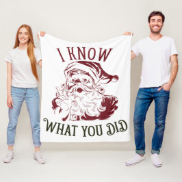 I know what You did Vintage Chistmas フリースブランケット