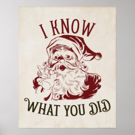 I know what You did Vintage Chistmas ポスター