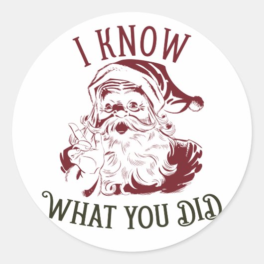 I know what You did Vintage Chistmas ラウンドシール (正面)