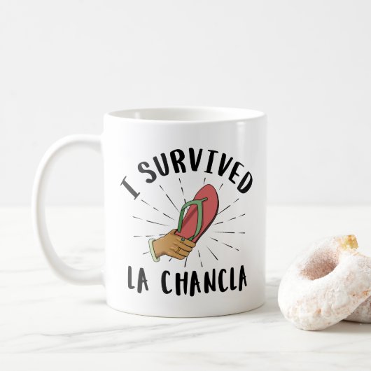 I La Chancla生き延び – メキシコの母親のおもしろいジョーク コーヒーマグカップ (ドーナツ)