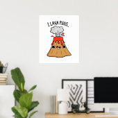 I Lava Puns Funny Geology Volcano Pun  ポスター (ホームオフィス)