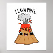 I Lava Puns Funny Geology Volcano Pun ポスター (正面)