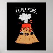 I Lava Puns Funny Geology Volcano Pun Dark BG ポスター (正面)