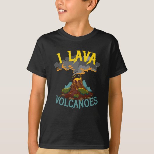 I Lava Volcanoes Volcano Geologist Tシャツ (正面)