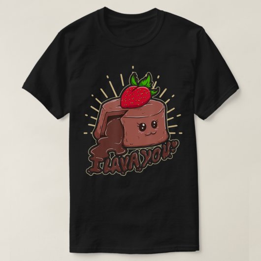 I Lava You Funny I Love You Romantic Valentines Da Tシャツ (デザイン正面)
