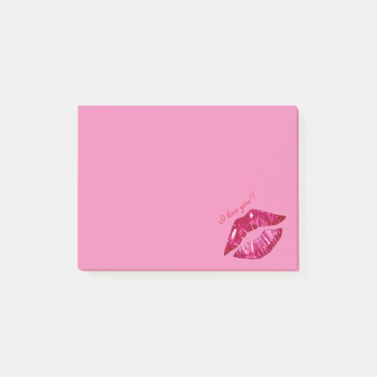 I Lave YouキスPost-Itノート ポストイット (正面)