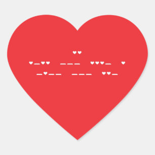 『I Lave You Morse Code』 ハートシール