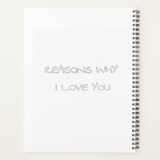 I Lave You Notebook プランナー手帳 (裏面)