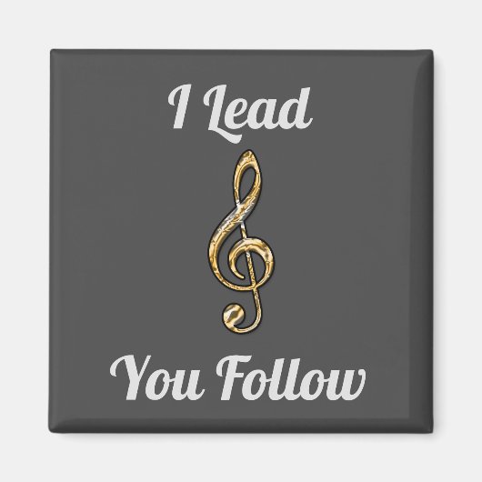 I Lead You 後を追 Music 先生金ゴールド マグネット (正面)