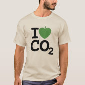 I Leaf CO2 - Carbon Dioxide Love Gardening ユニセックス Tシャツ (正面)