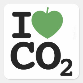 I Leaf CO2 - I love Carbon Dioxide Sticker Sheet スクエアシール