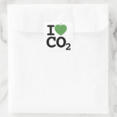 I Leaf CO2 - I love Carbon Dioxide Sticker Sheet スクエアシール (バッグ)