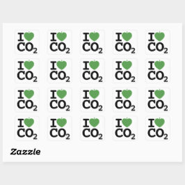 I Leaf CO2 - I love Carbon Dioxide Sticker Sheet スクエアシール